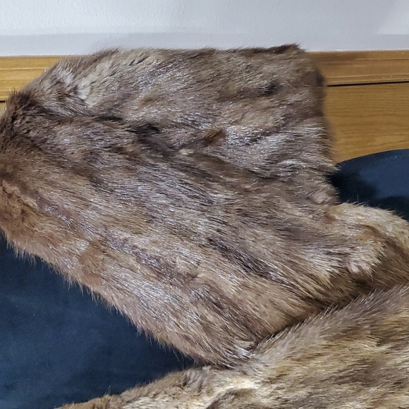 Vintage fur wrap brown - Picture 4 of 8